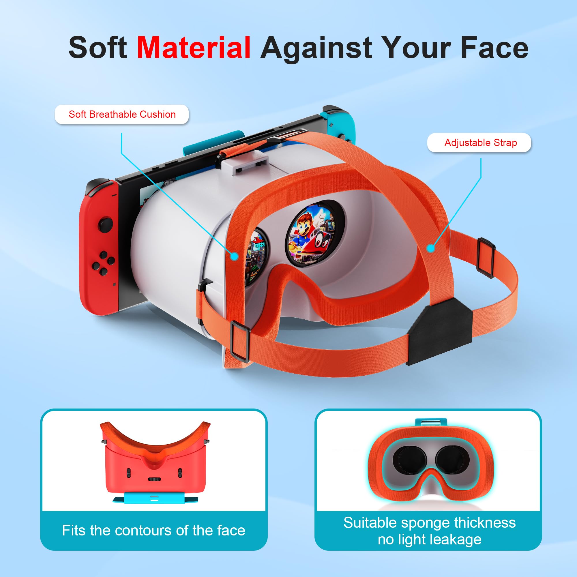 Amazon.com: VR Headset for Nintendo Switch & Switch OLED, Upgraded